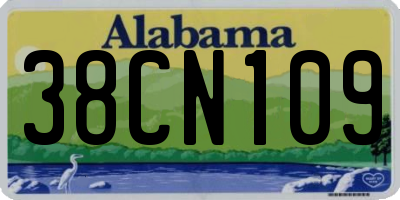 AL license plate 38CN109
