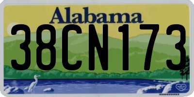 AL license plate 38CN173