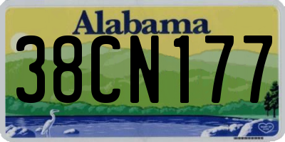 AL license plate 38CN177