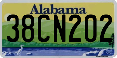 AL license plate 38CN202