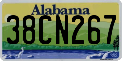 AL license plate 38CN267