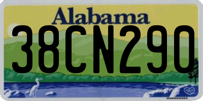 AL license plate 38CN290