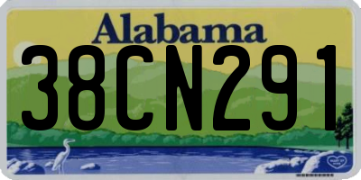 AL license plate 38CN291
