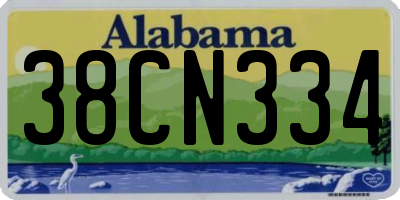 AL license plate 38CN334