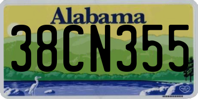AL license plate 38CN355