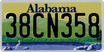 AL license plate 38CN358