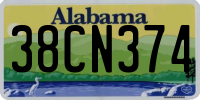 AL license plate 38CN374