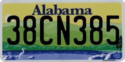 AL license plate 38CN385