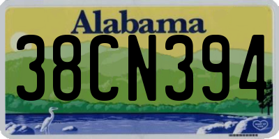 AL license plate 38CN394