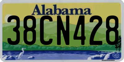 AL license plate 38CN428