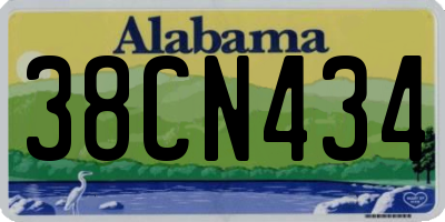 AL license plate 38CN434