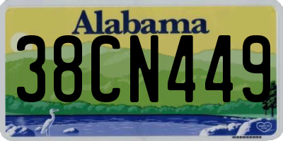 AL license plate 38CN449