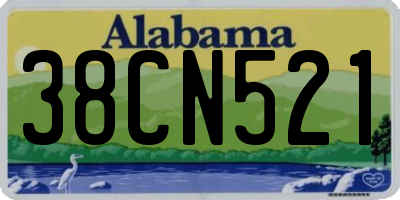 AL license plate 38CN521