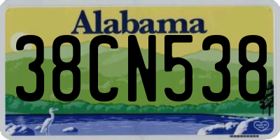 AL license plate 38CN538