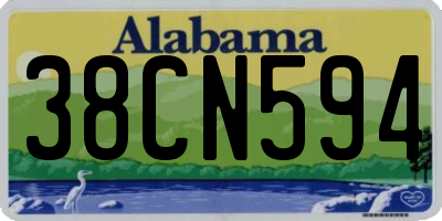AL license plate 38CN594