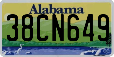 AL license plate 38CN649