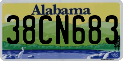 AL license plate 38CN683