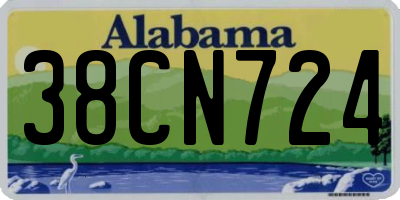 AL license plate 38CN724