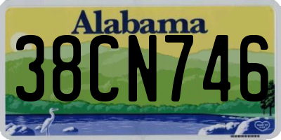 AL license plate 38CN746