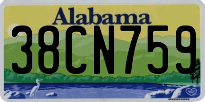 AL license plate 38CN759