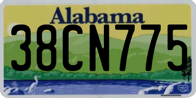 AL license plate 38CN775