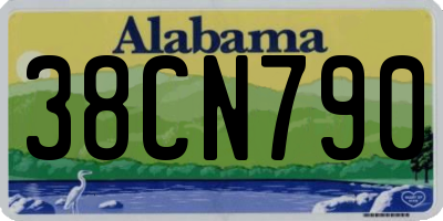 AL license plate 38CN790