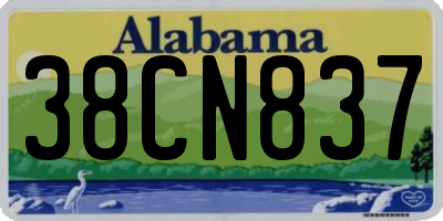 AL license plate 38CN837