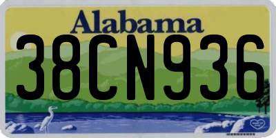 AL license plate 38CN936