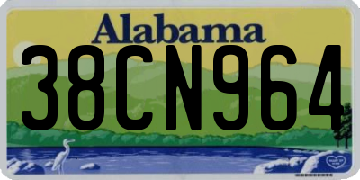 AL license plate 38CN964