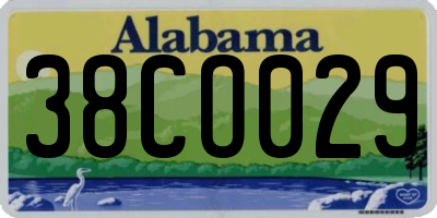 AL license plate 38CO029