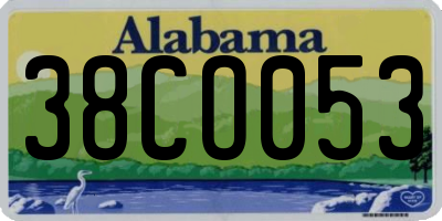 AL license plate 38CO053