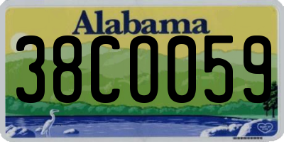 AL license plate 38CO059