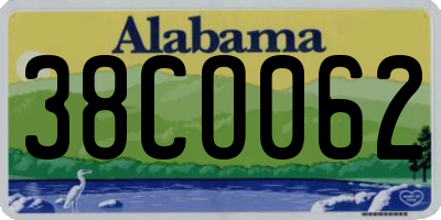 AL license plate 38CO062