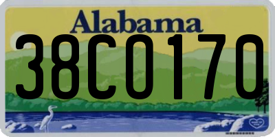 AL license plate 38CO170