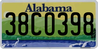AL license plate 38CO398