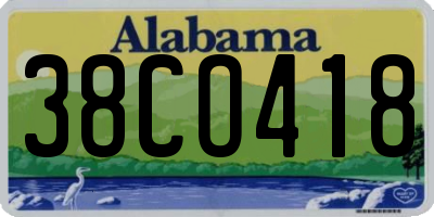 AL license plate 38CO418