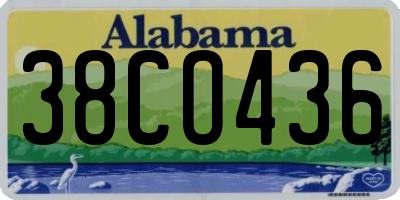 AL license plate 38CO436