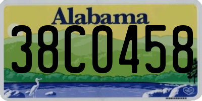 AL license plate 38CO458