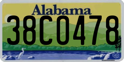 AL license plate 38CO478