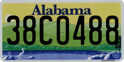 AL license plate 38CO488