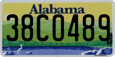 AL license plate 38CO489