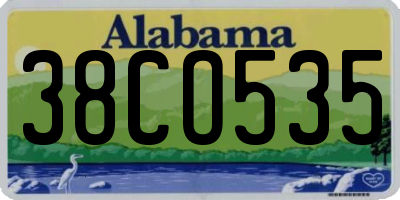 AL license plate 38CO535