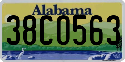 AL license plate 38CO563