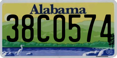 AL license plate 38CO574
