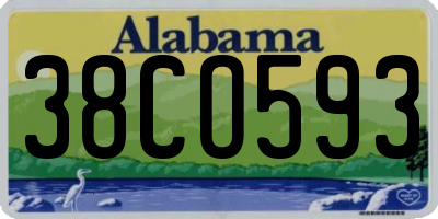 AL license plate 38CO593