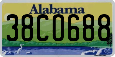 AL license plate 38CO688