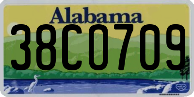 AL license plate 38CO709