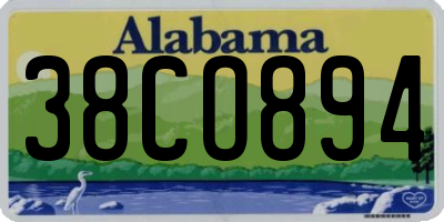 AL license plate 38CO894
