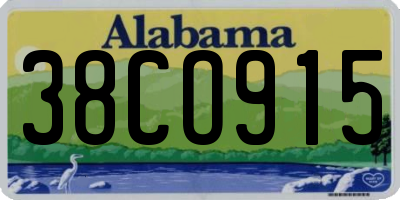AL license plate 38CO915