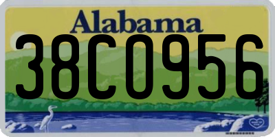 AL license plate 38CO956